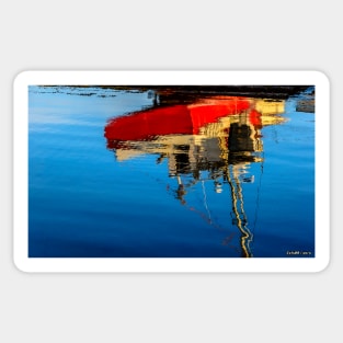 Reflection of a Fishing Boat Sticker